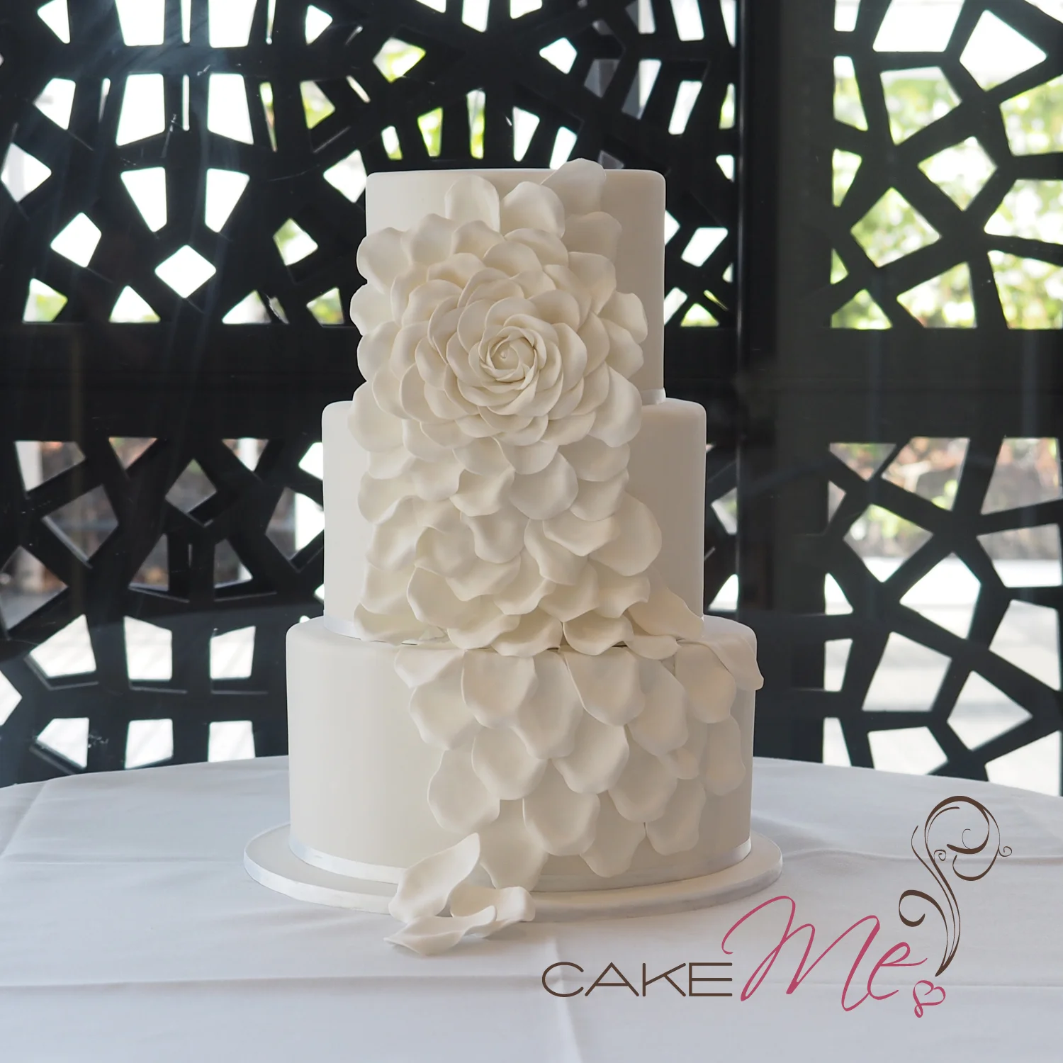 Farzeen and Matt's wedding cake at The Deck, Prince Hotel. 