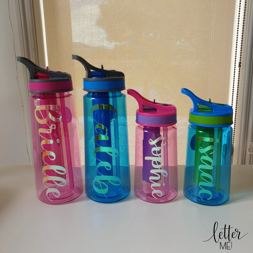 Personalised Plastic Water Bottles Letter Me