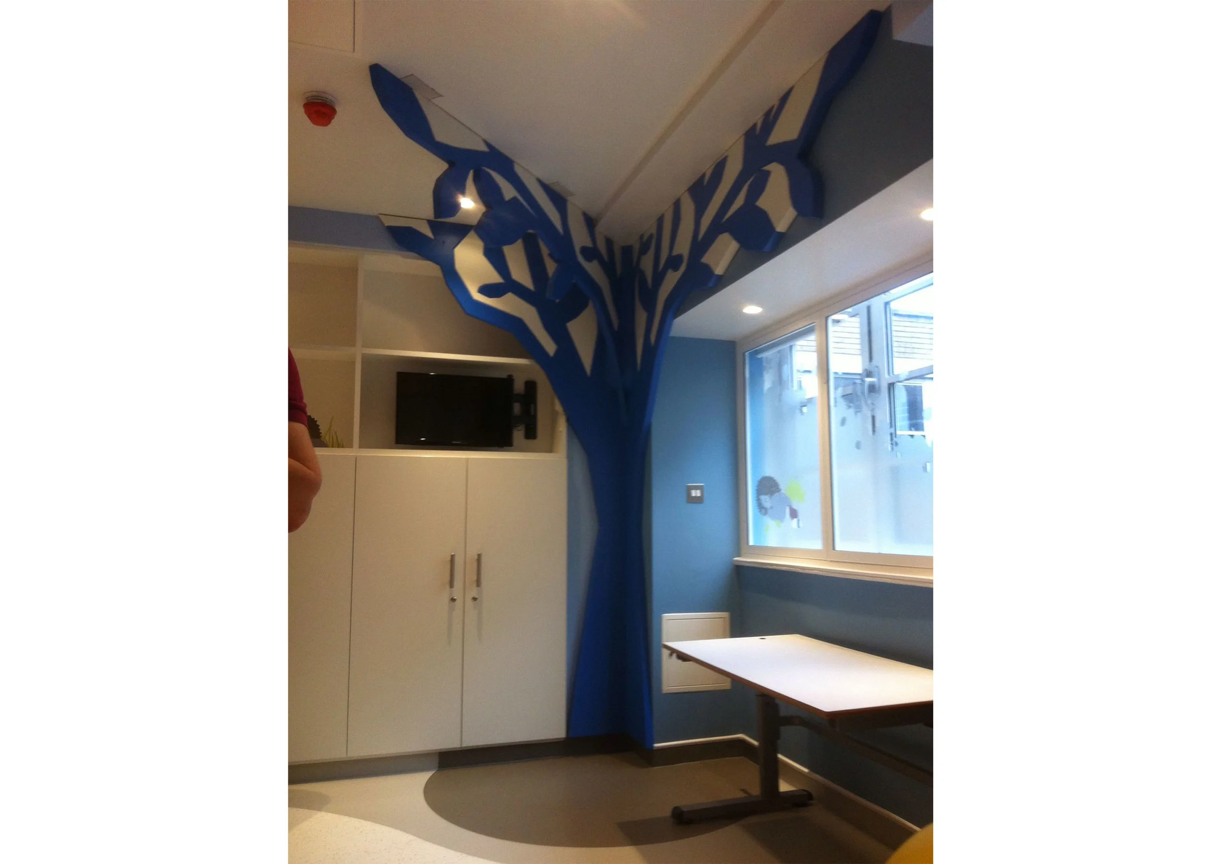 Blue MDF Painted Tree