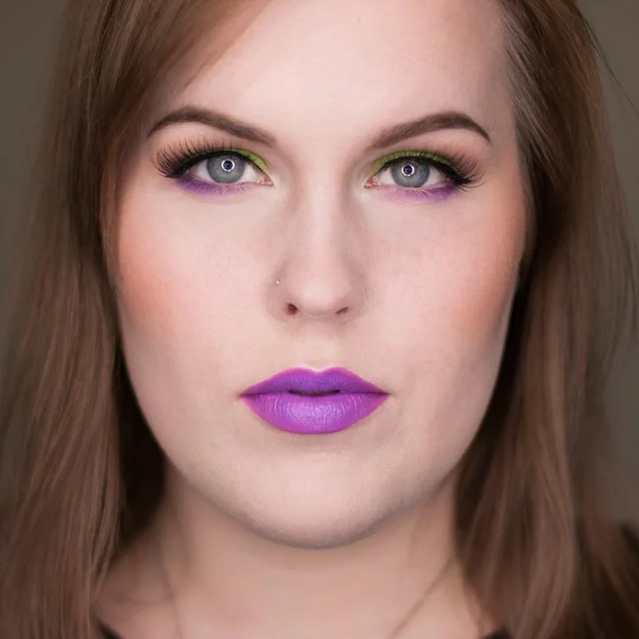 Triadic Inspired Tutorial with Green & Purple focus