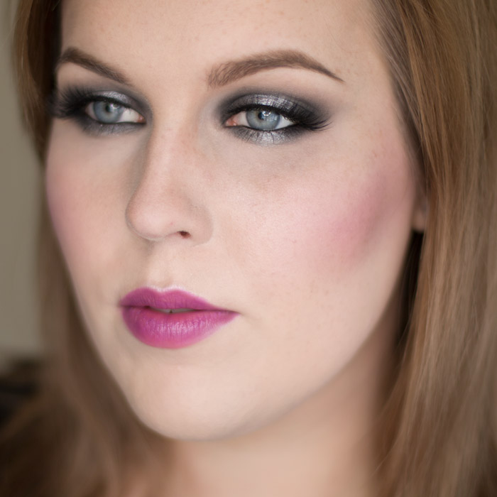 Black and Silver Halo Eyeshadow Look