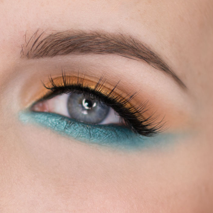 Bright Coppers and Cool Blues Metallics Look
