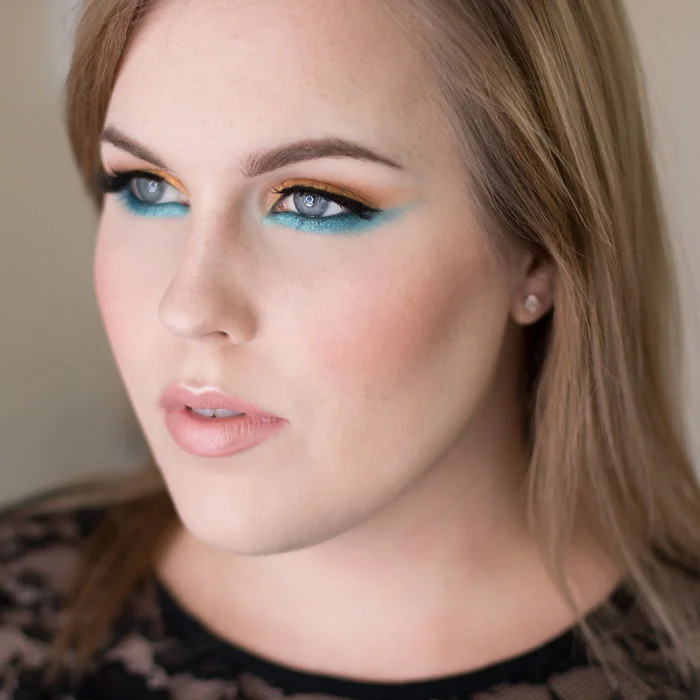 Bright Coppers and Cool Blues Metallics Look