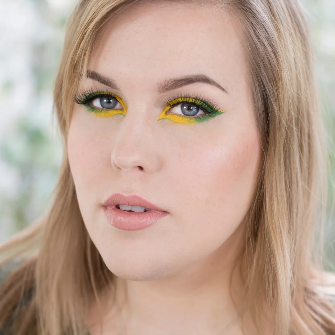 Oregon Duck Inspired Green and Yellow Makeup Tutorial