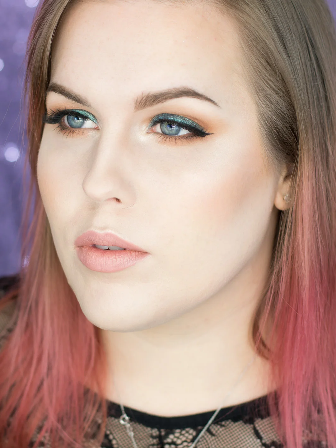 Glittery Teal and Burnt Orange Eye shadow Tutorial