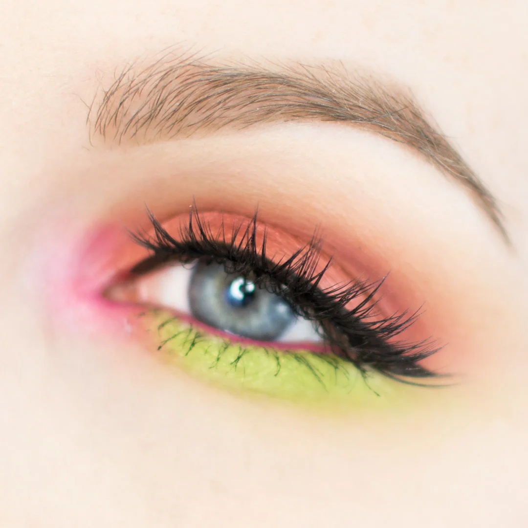 Hot Pink, Lime Green and Copper Bright Eye Shadow Tutorial
