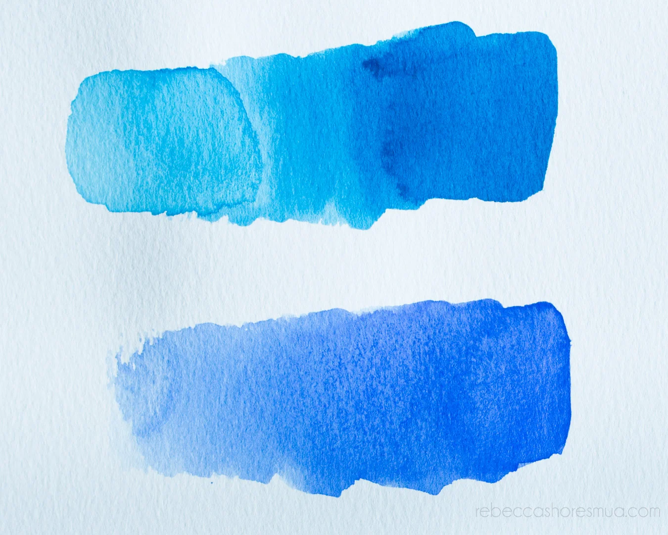 Phthalo blue on top and Ultramarine below