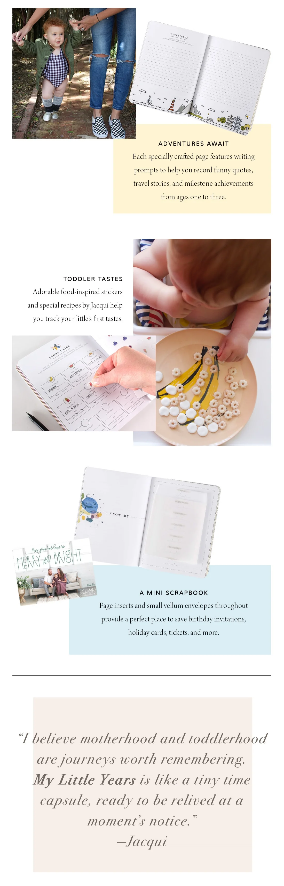 An email offering a closer look inside the toddler journal.