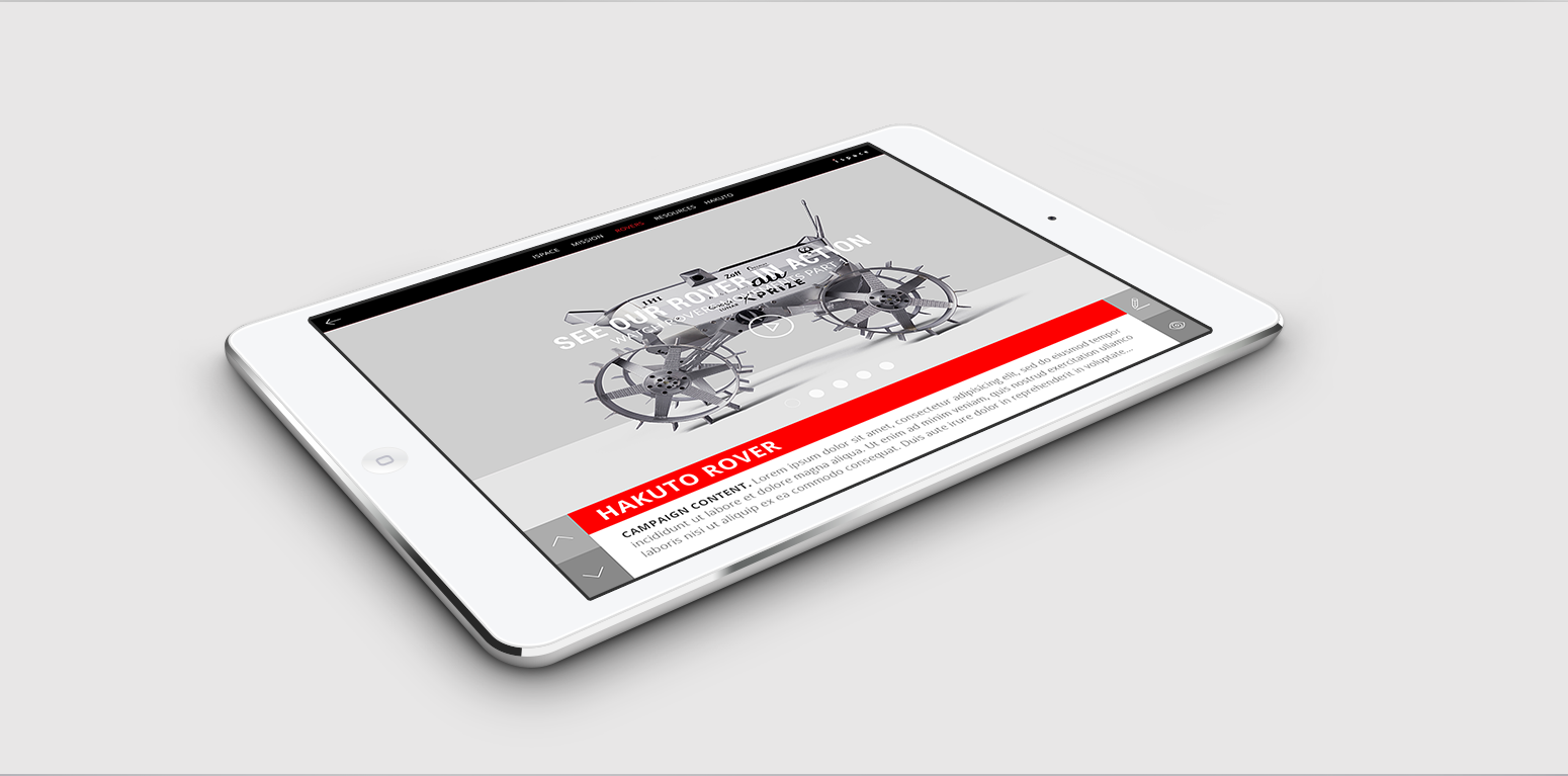 The mobile sharing showcase for ispace supports presentations and sharing.
