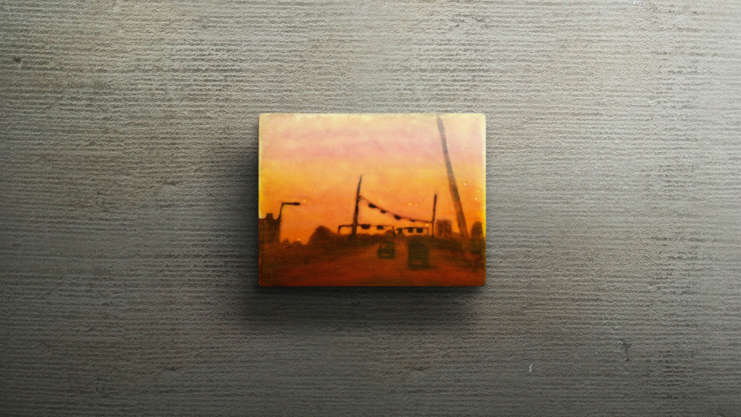 Work on wood 13x17 cm Mixed media Sold