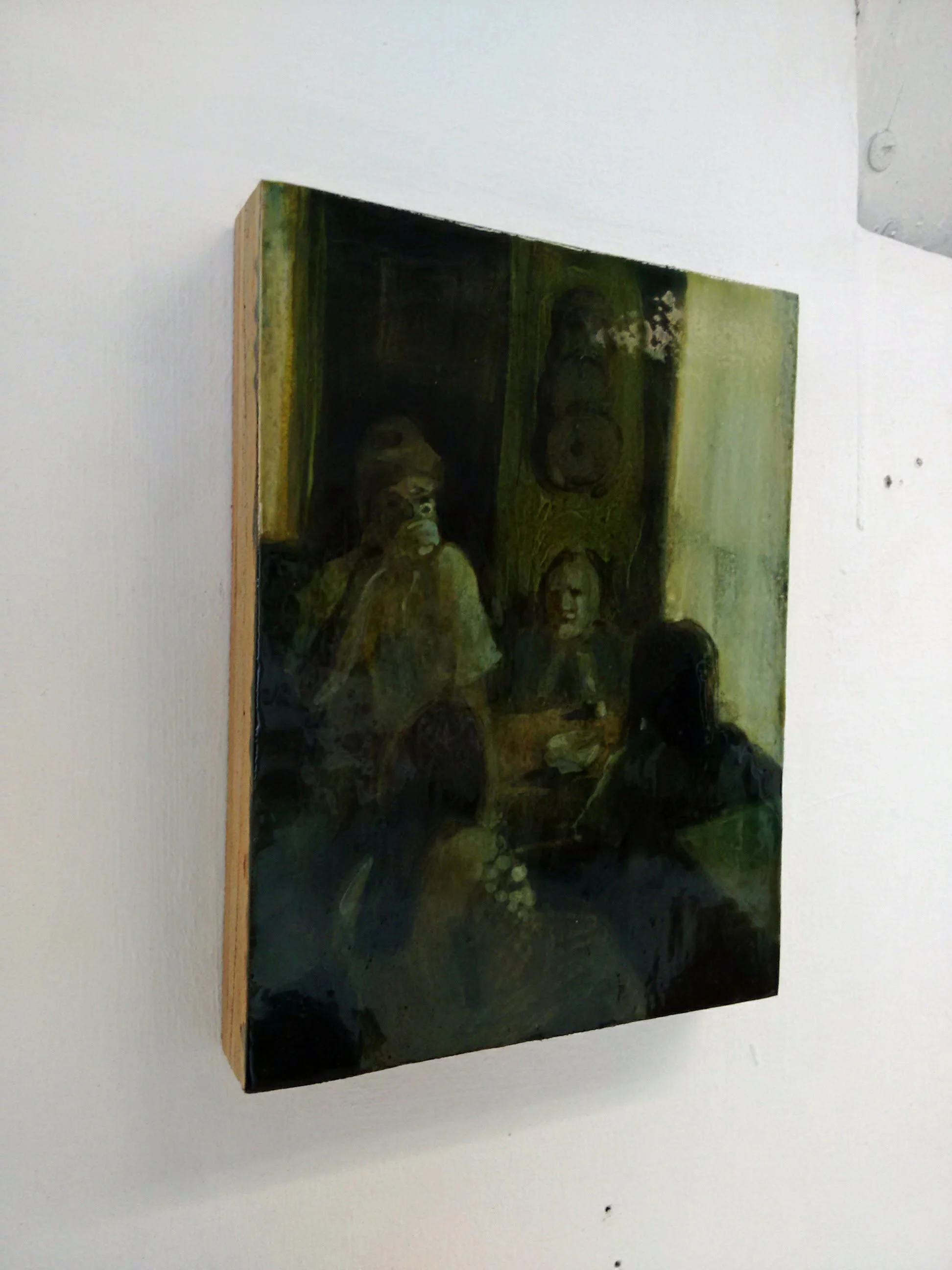 Work on wood 13x17 cm Mixed media Sold