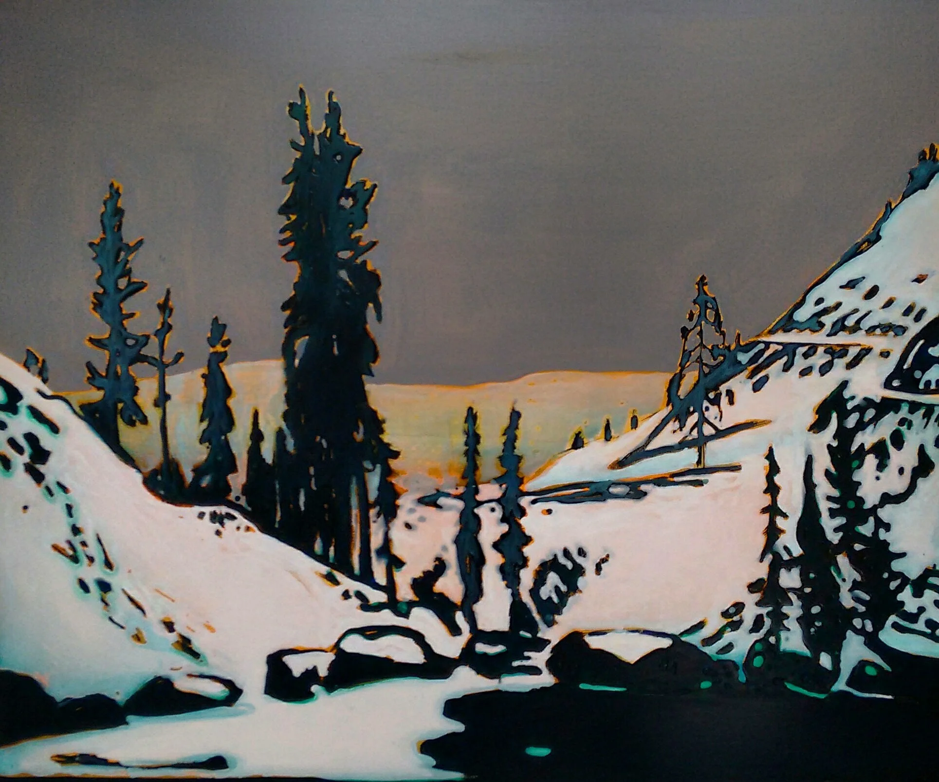 ABANDONED 120 x 100 cm Acrylic and epoxy on canvas