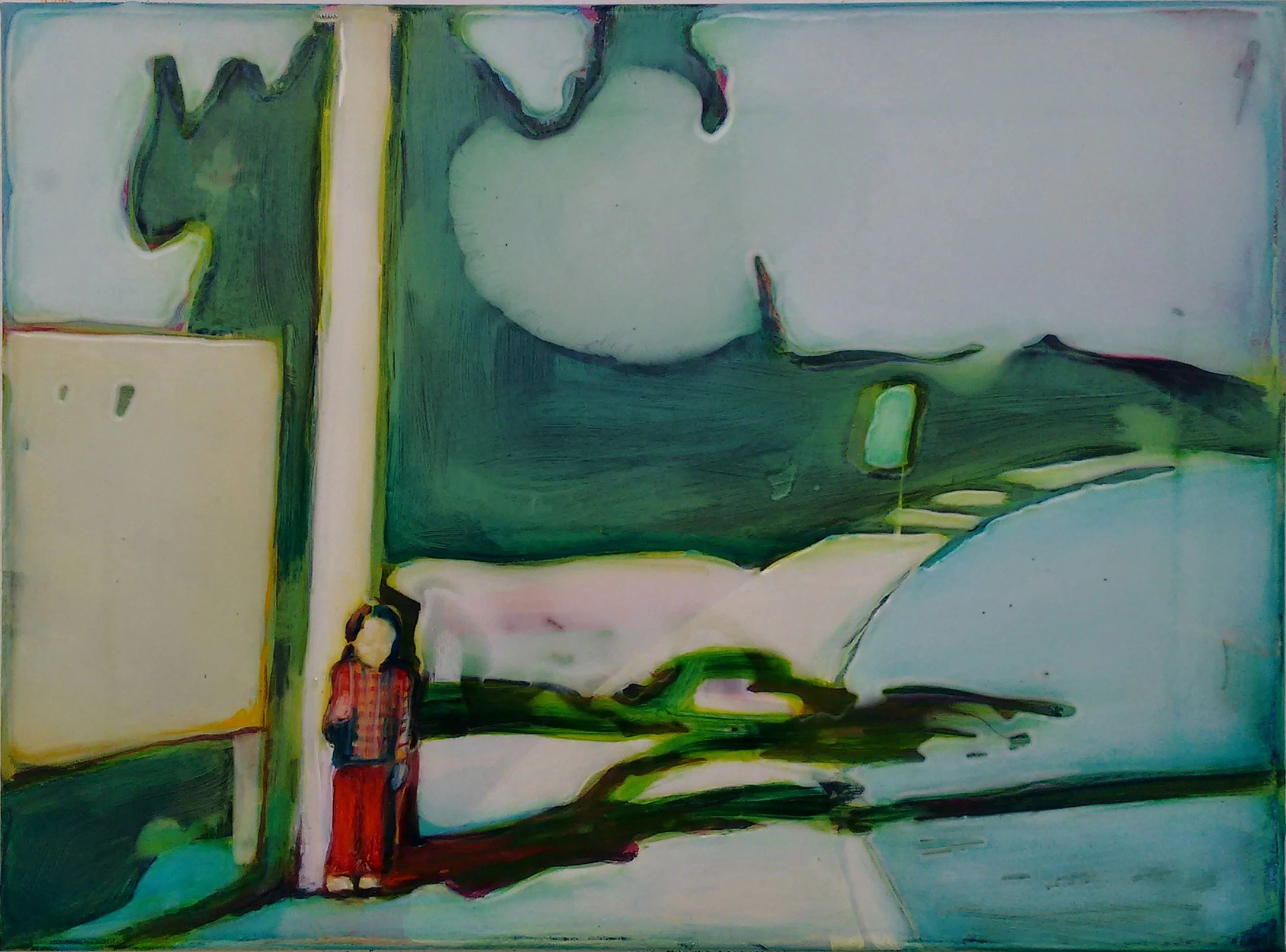 等待 30 x 40 cm 布面丙烯酸及环氧树脂