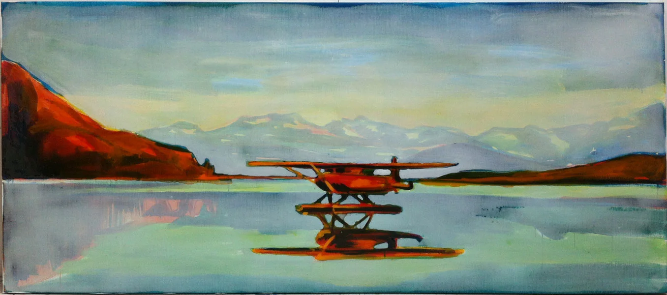 PLANE 80 X 120 cm acrylic and epoxy on canvas Sold