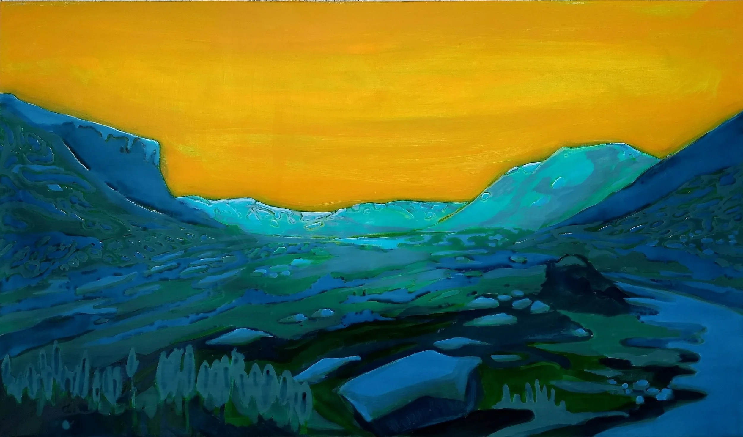 BODVERDALEN 60 X 80 cm Acrylic and epoxy on canvas Sold