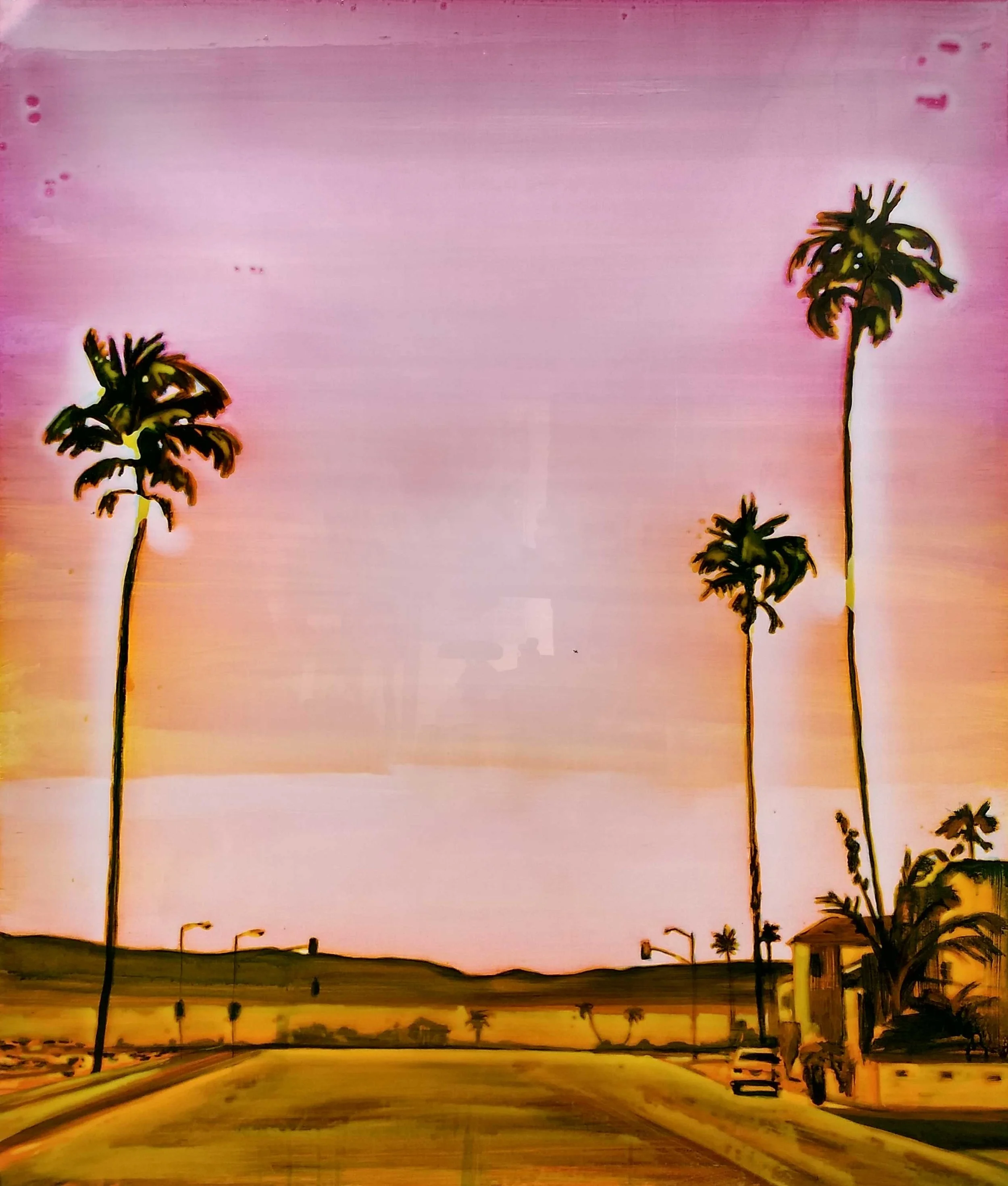 PALM SPRINGS - 2 Acrylic and epoxy on canvas 120 x 100 cm Sold