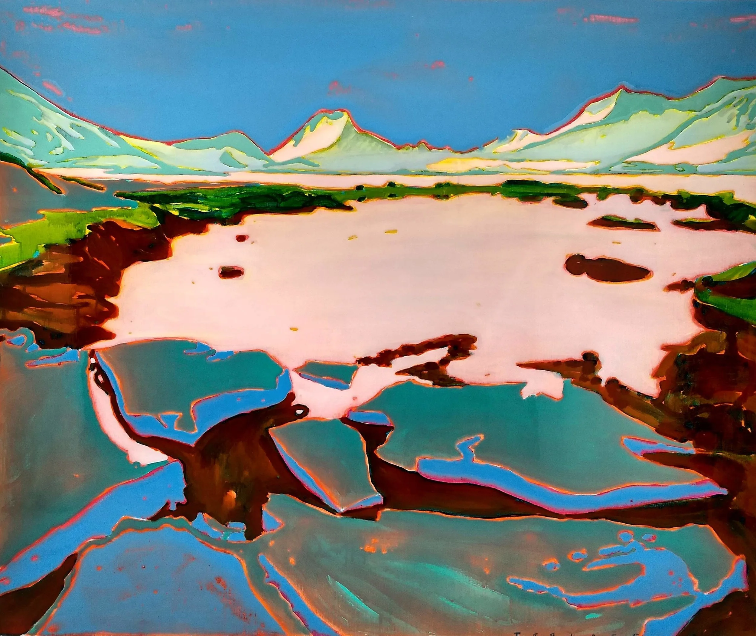 寂靜之聲 - 1 布面丙烯酸及环氧树脂 100 x 120 cm
