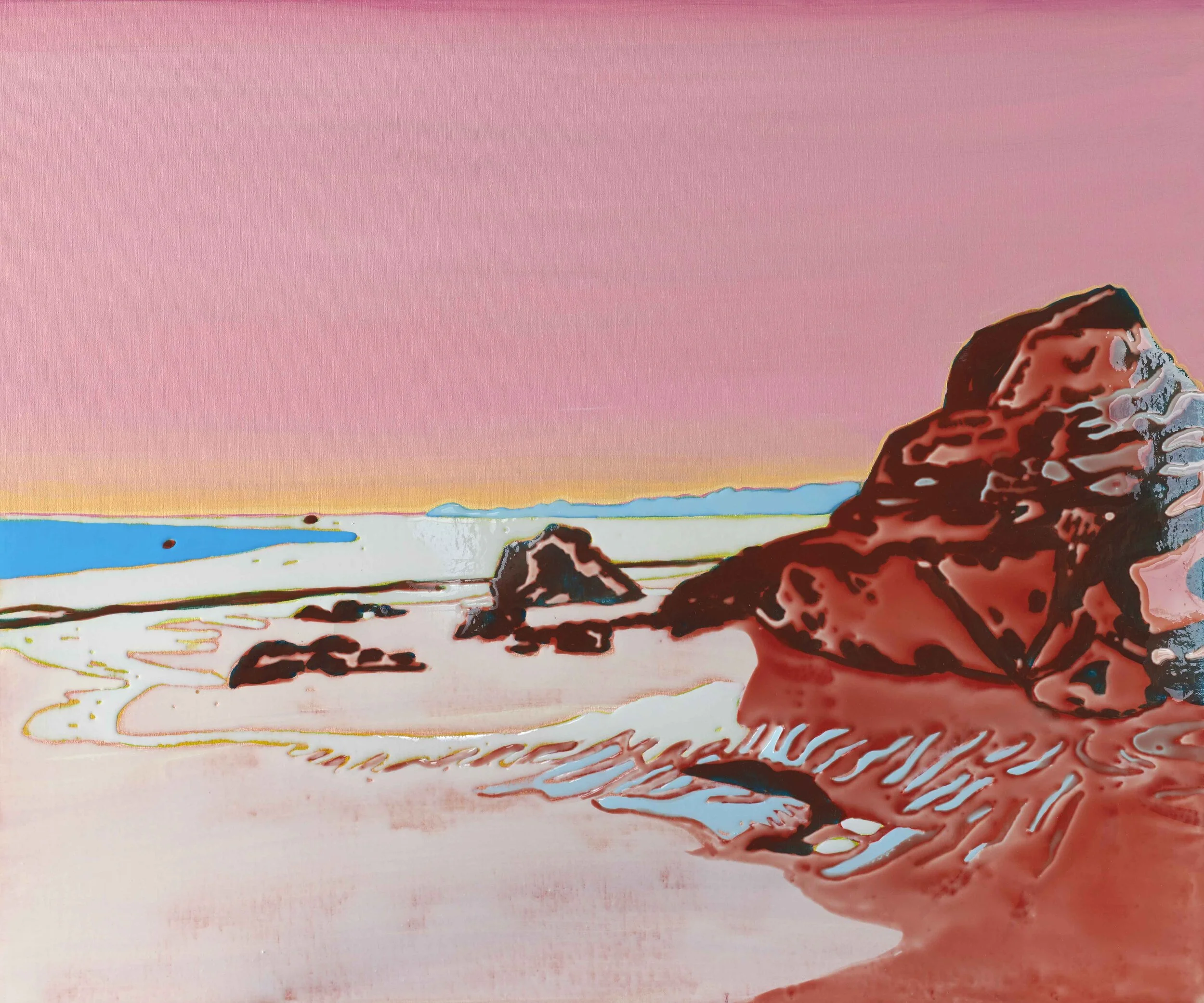 CHASING PATTERNS 100 x 120 cm acrylic and epoxy on canvas