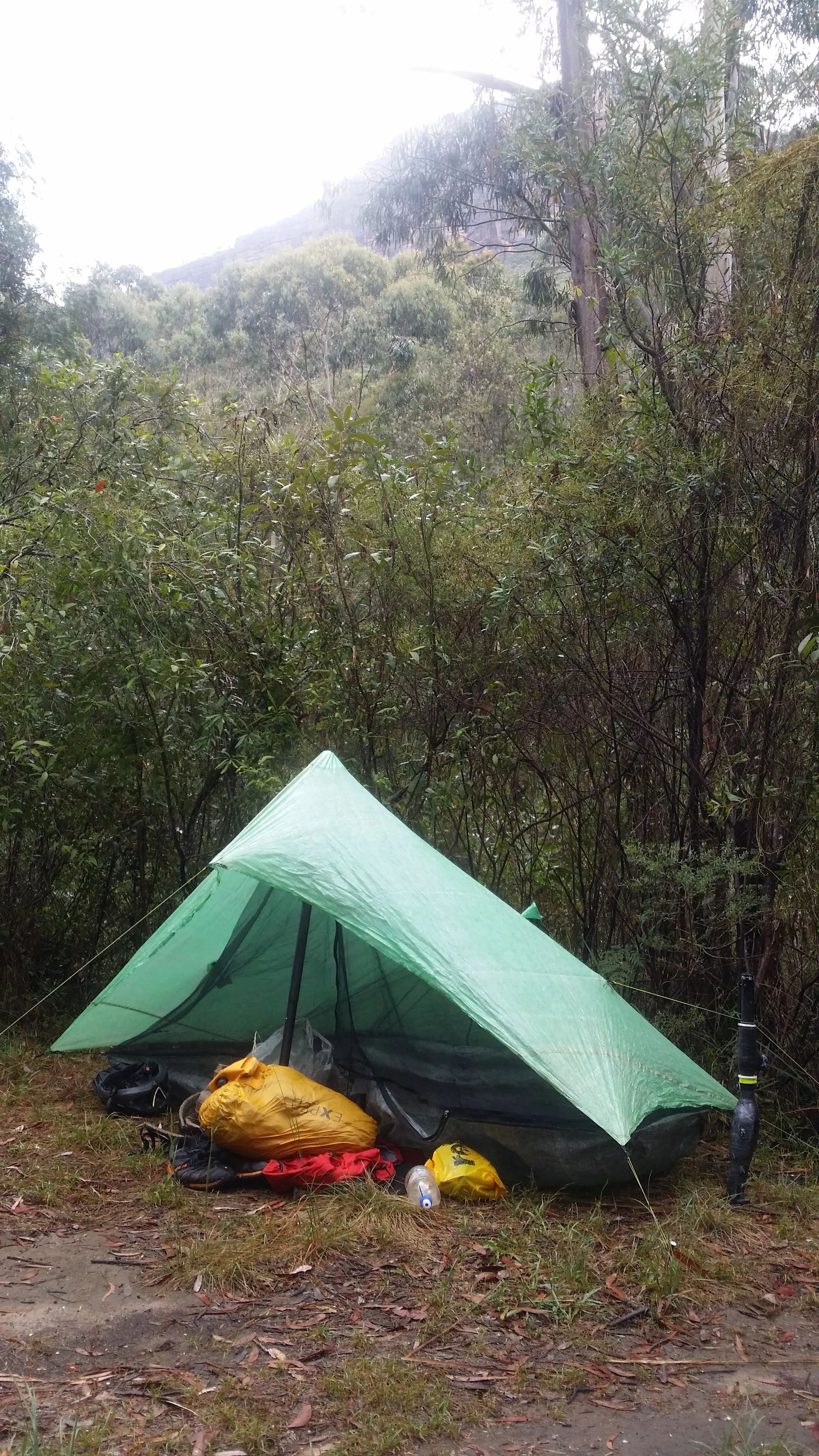 TransScooter set up of Zpacks Duomid 
