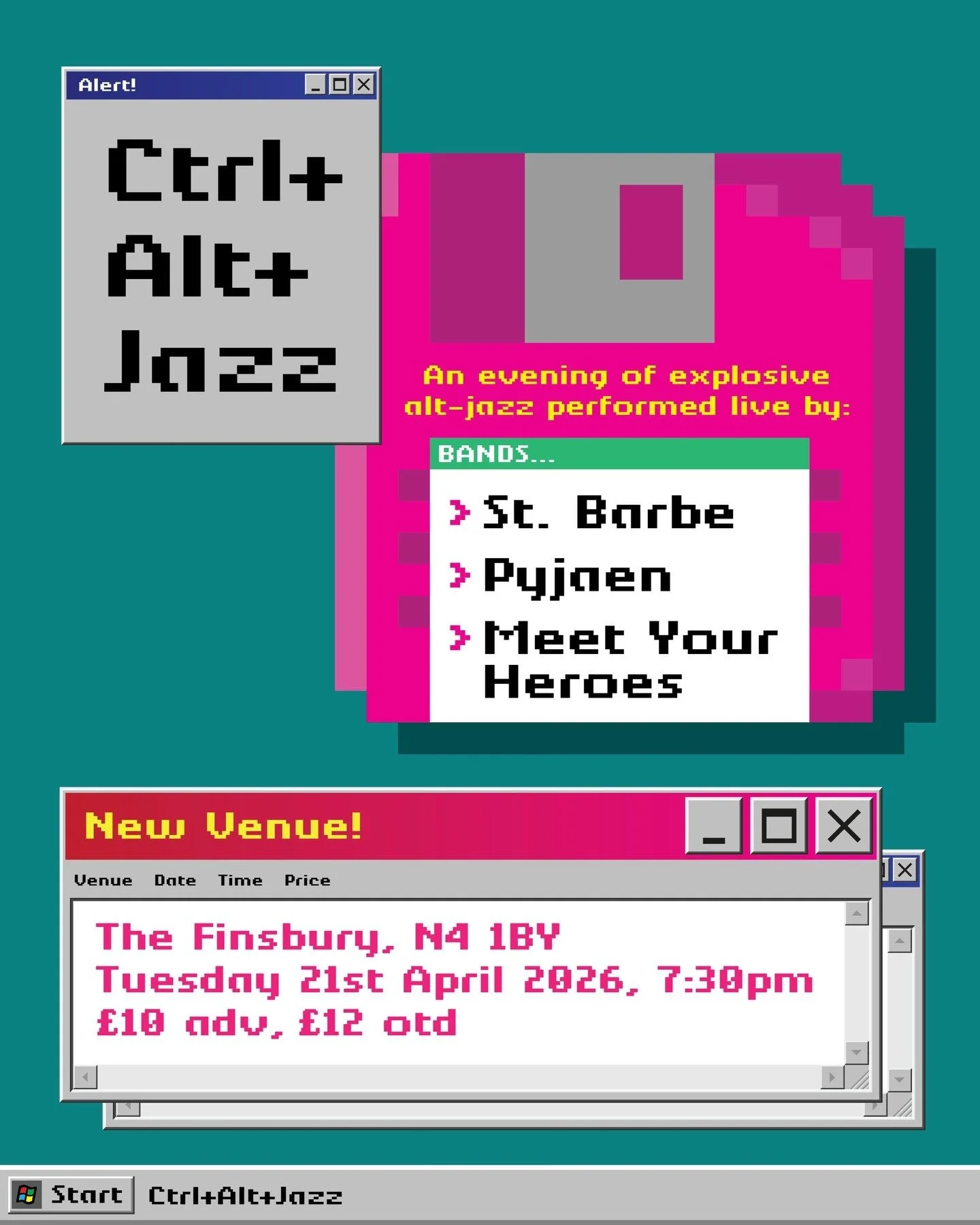 Ctrl+Alt+Jazz presents St. Barbe + Pyjæn + Meet Your Heroes
