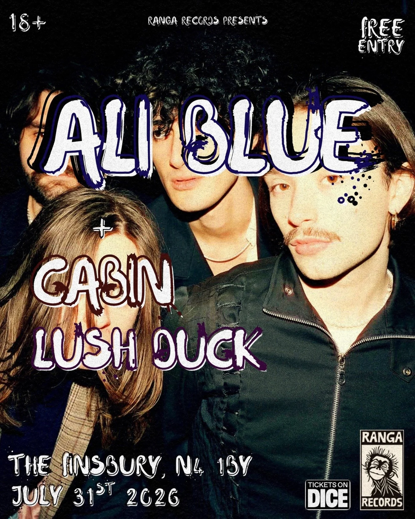 Ranga Records presents: Ali Blue, Cabin, Lush Duck