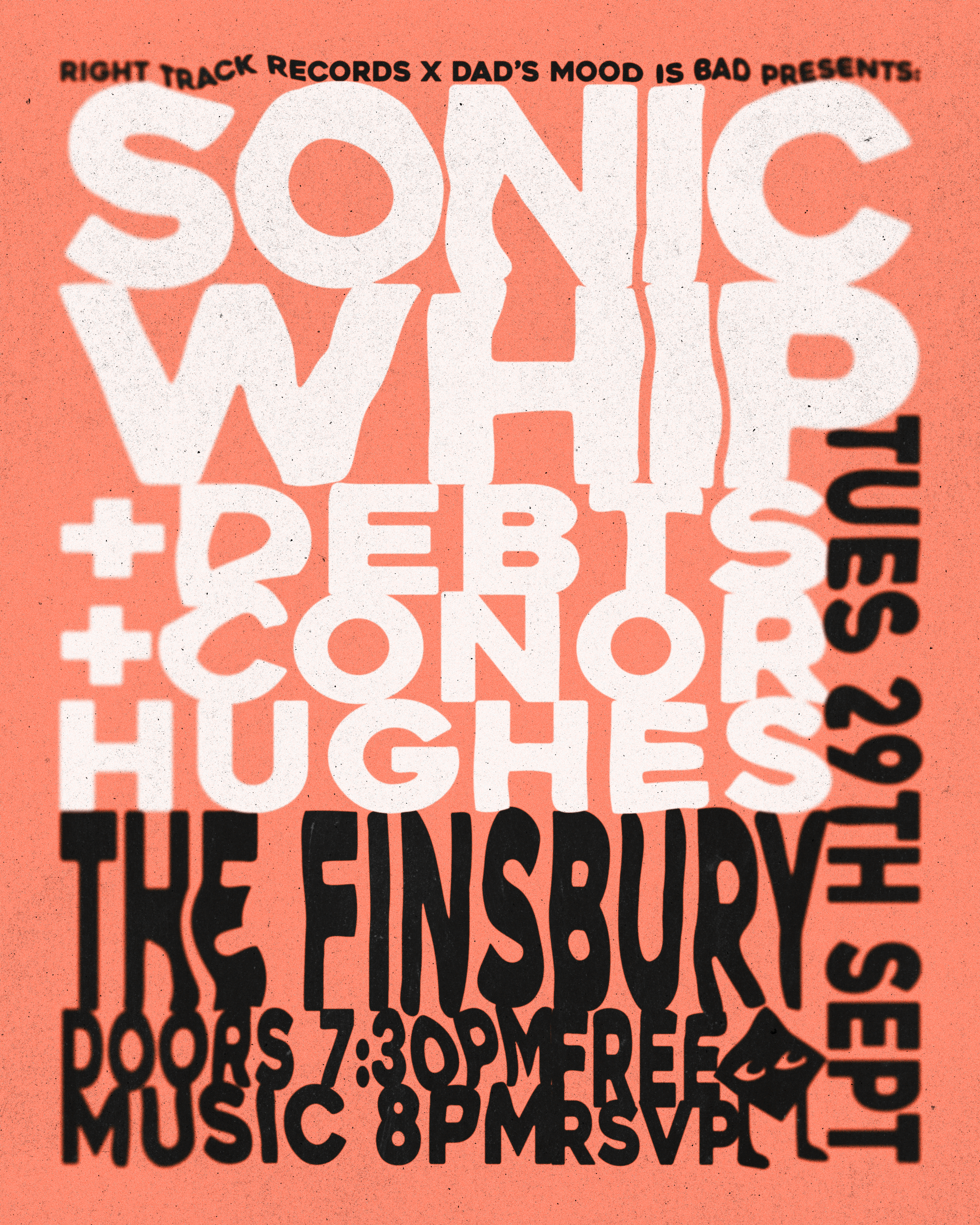 Right Track Records Presents: Sonic Whip, Debts &amp; Conor Hughes