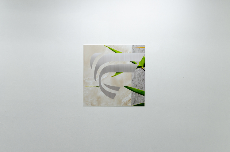 Marilyn Schneider, Future/Classic , 2014, digitally printed polymeric vinyl with gloss lamination, PVC display board, 60 x 60cm.