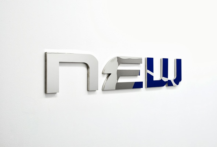 New World , 2013, polished stainless steel, 102 x 17cm.