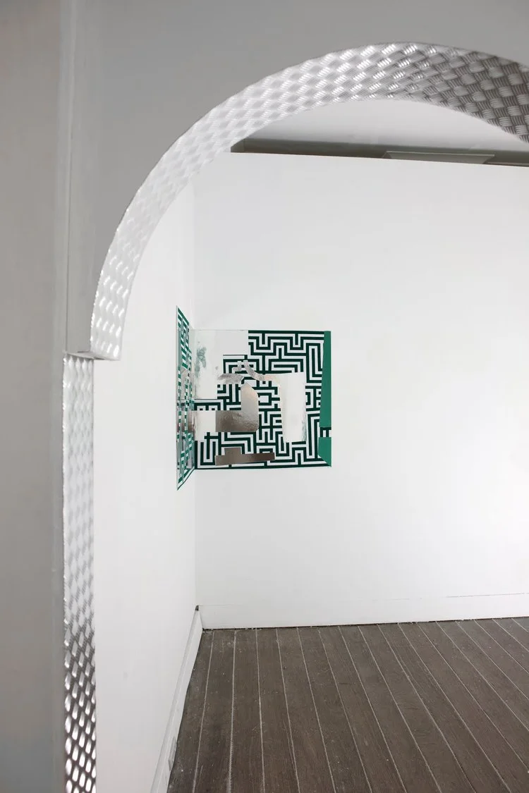 Archway (detail), 2011, foam core and decorative contact adhesive, dimensions variable. 