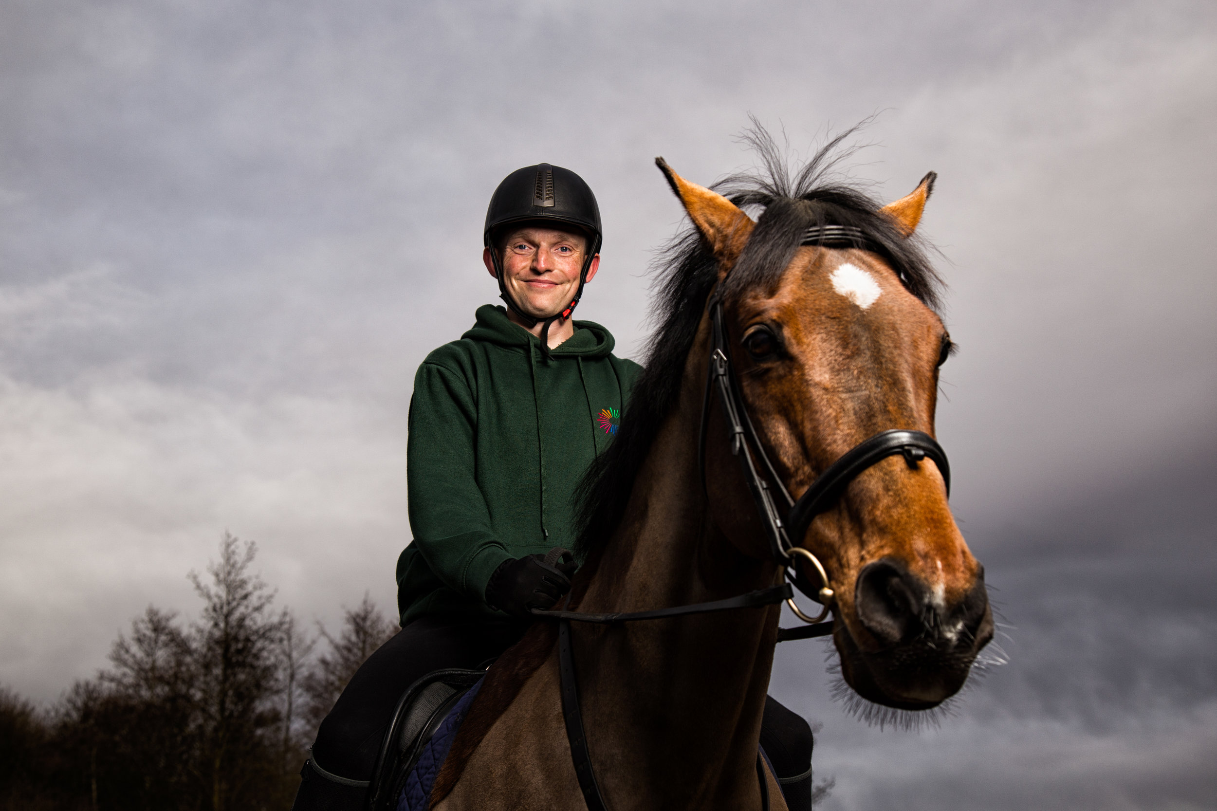 Peter has learning difficulties and is horse riding