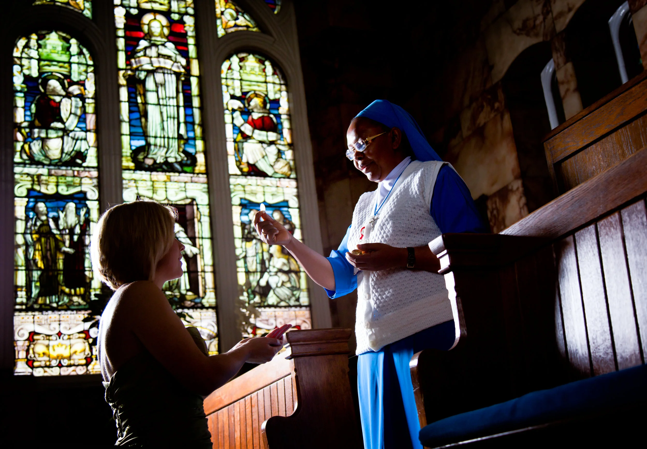 Victoria and Sister Florence at the Chapel in Birmingham Children's Hospital.