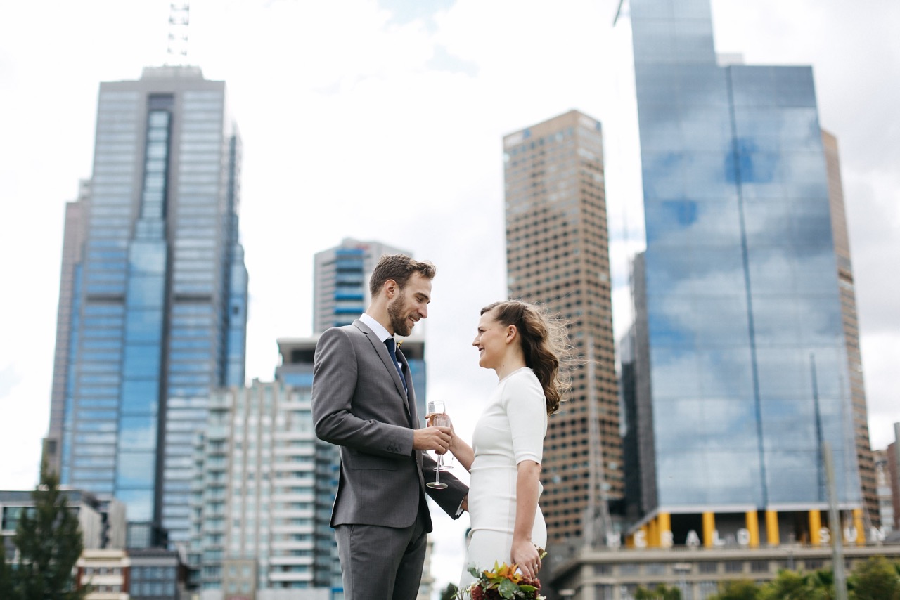 City elopements with Celebrant Sally Hughes ( Ben Swinnerton Photography)