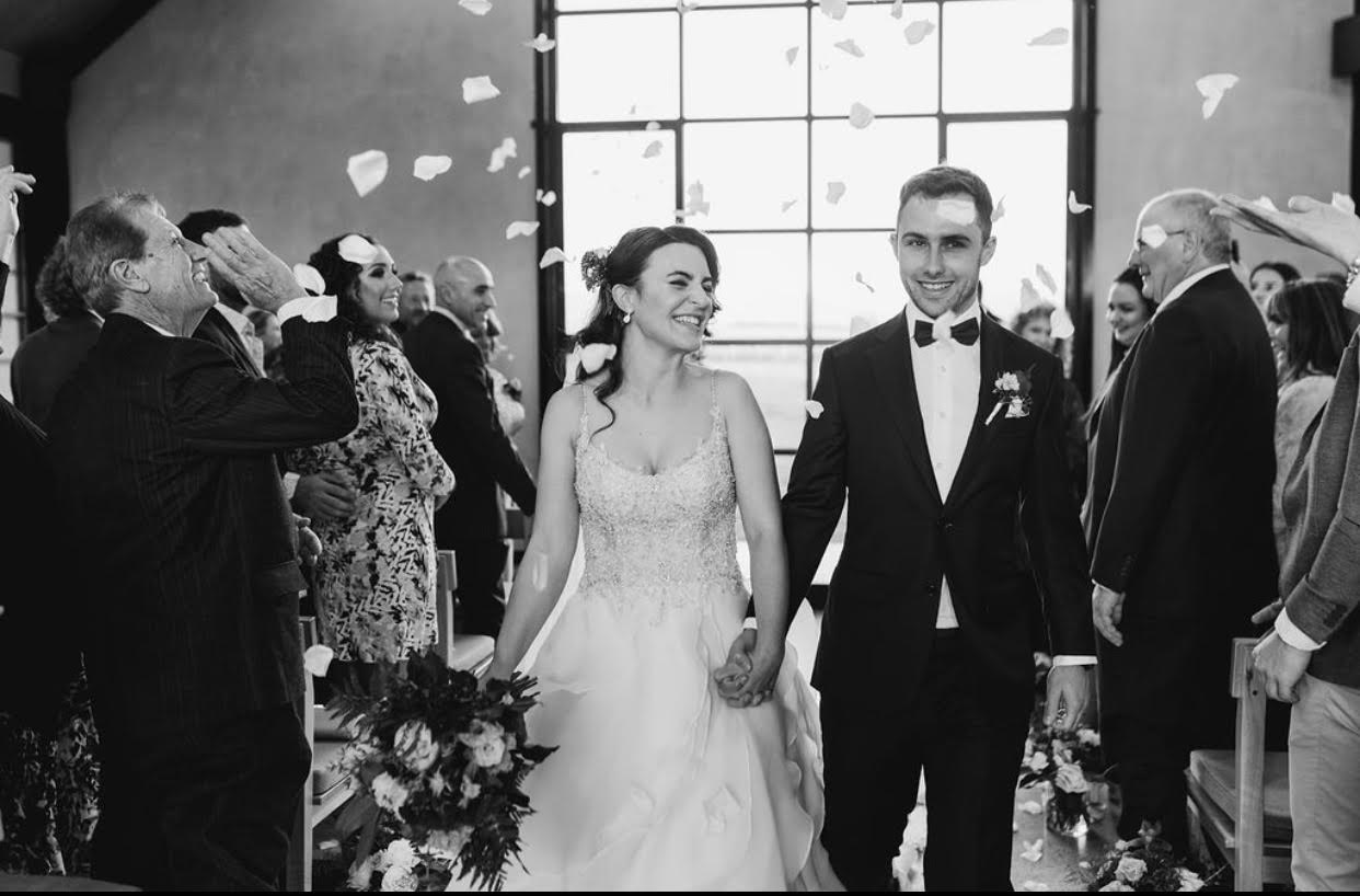 MELISSA + JED / Aria Photography / Zonzo Estate / Silver Suede Flowers