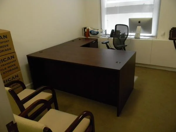 P2 - 72" x 36" L-desk with 36" Right return. Laminate. 1 BBF and 1