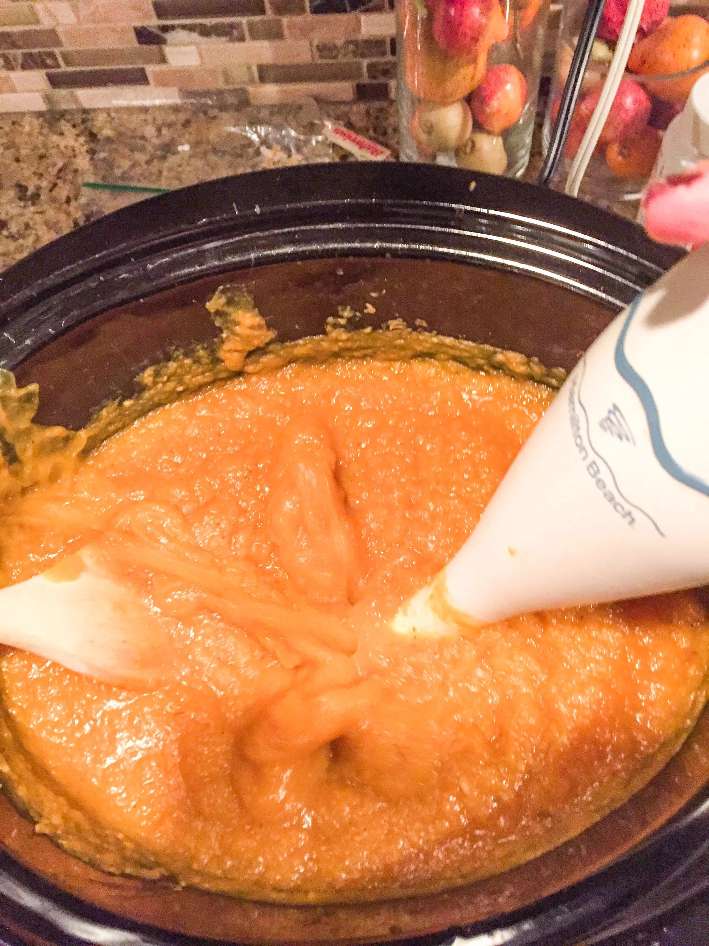 It got a little messy with the immersion blender!