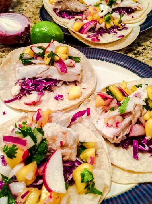 Mahi Mahi Tacos with Mango Salsa