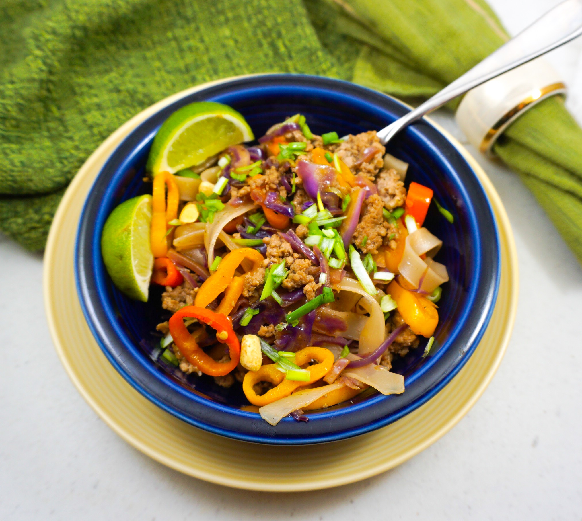 Thai Pork and Noodle Stir Fry