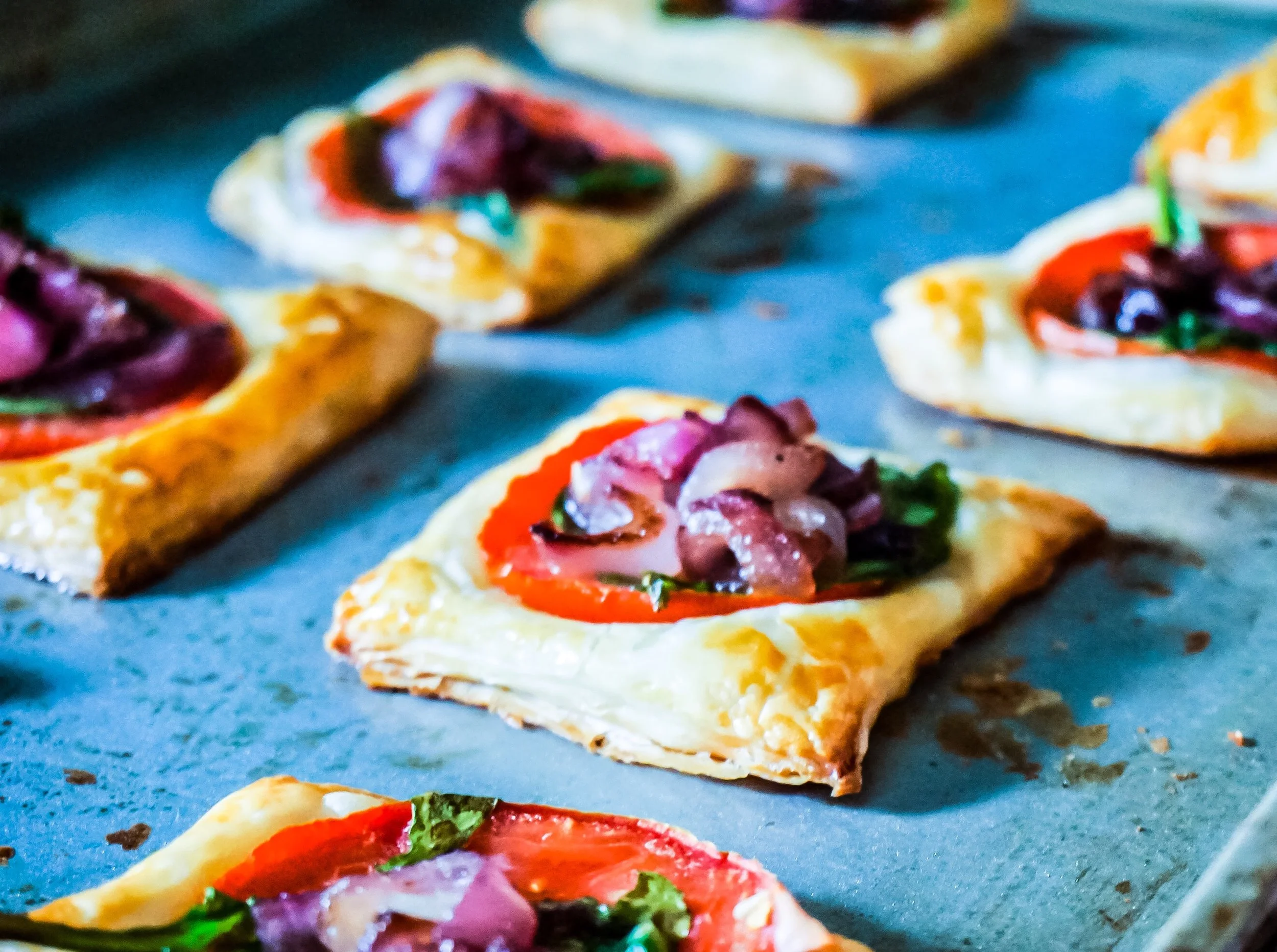 Tomato & Red Onion Tarts