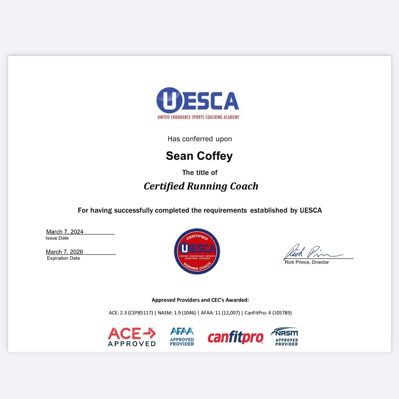 Sometimes people get certs just so they can talk about their cert

That&rsquo;s exactly what this is

More specifically, talking about it on the @anygivenrundaypodcast 

It will also be great to put what I&rsquo;ve learned into my current coaching, b
