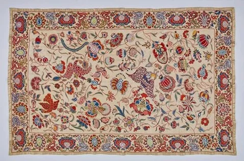 Sold / All Silk Ottoman Suzani with Phoenix