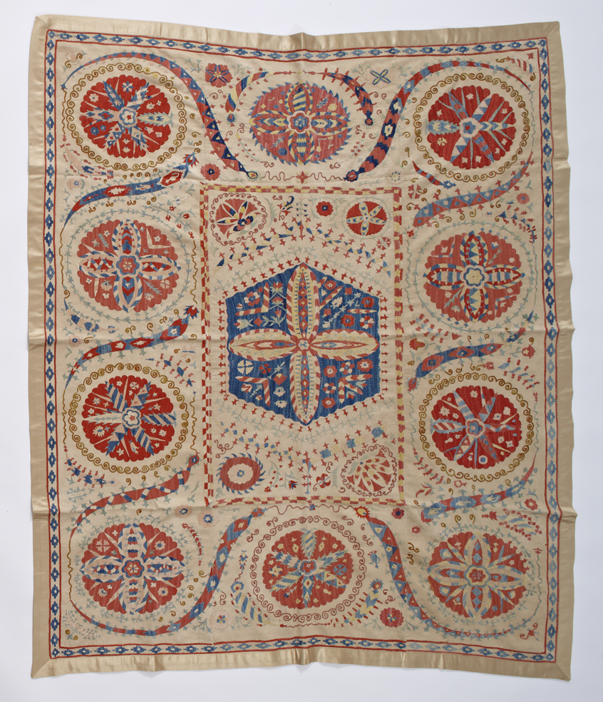 B 20 / 04 / All Silk Bukhara Medallion Suzani