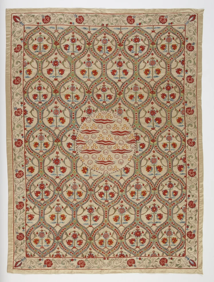 No 5095 / Recently Sold / Ottoman Cintamani Design All Silk Suzani