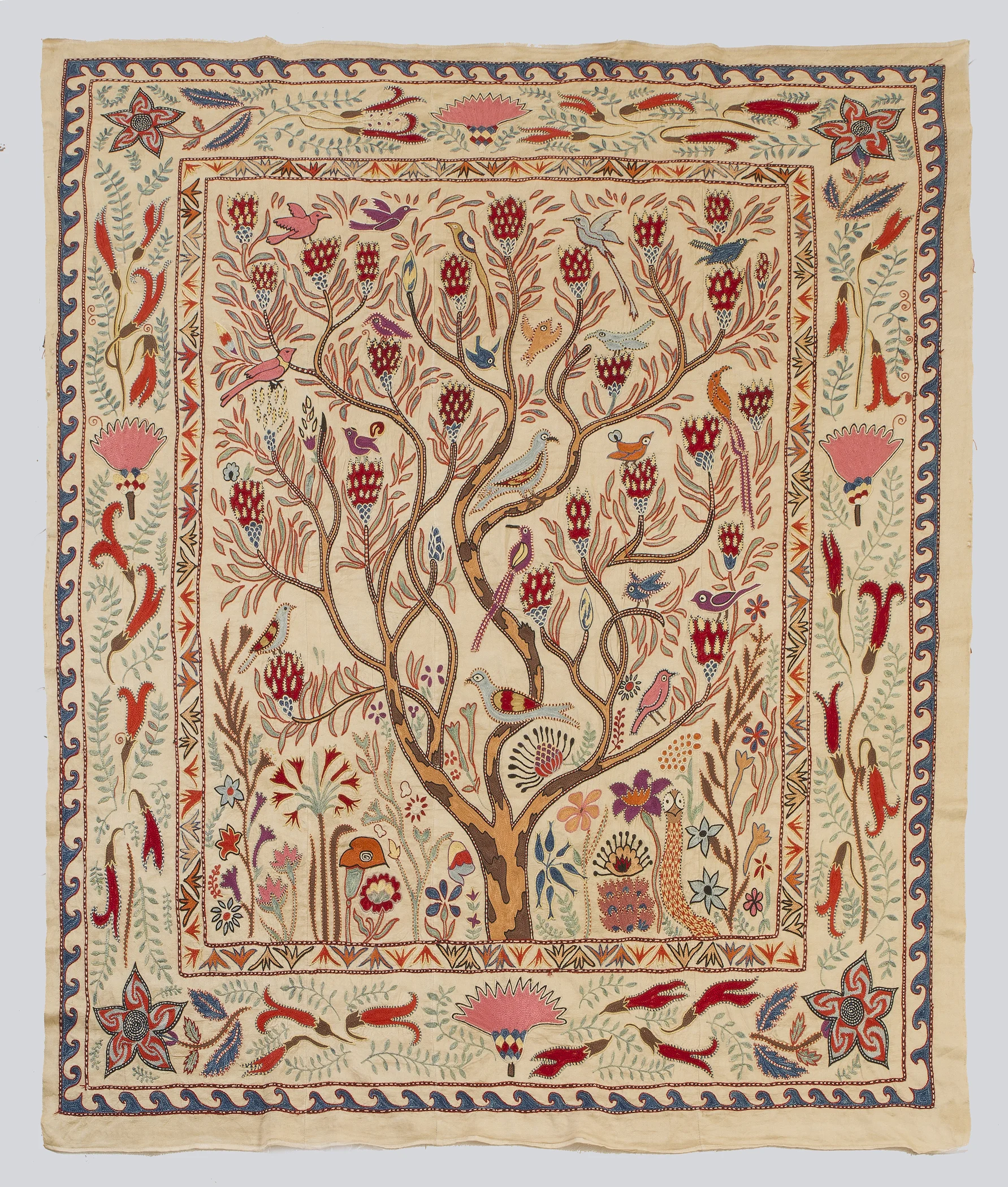 Sold / South African Tree of Life Suzani / Inspired by Fiona Moodie's artwork / 150 x 200 cm