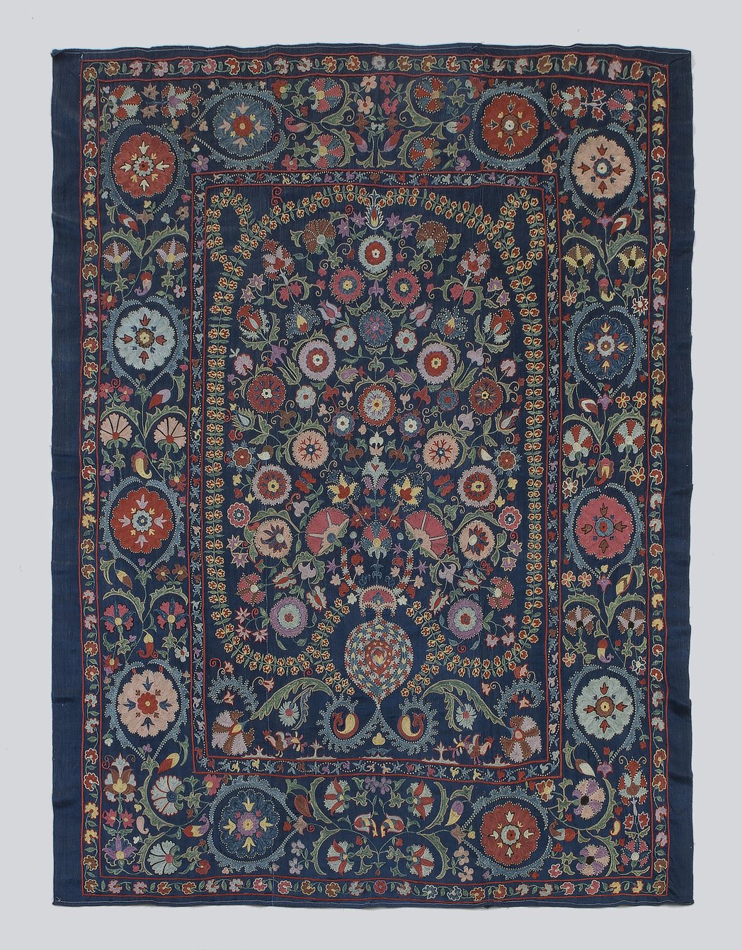 MEDIUM SIZE SILK ON SILK _ Indigo Persian Carpet Design Suzani  _ 35 _ 02 _  R36,000.jpg