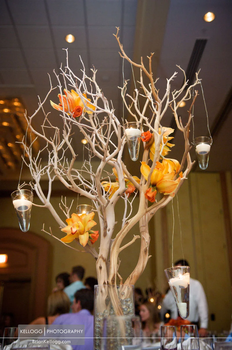 Wedding table tree candle centerpiece