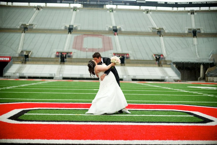 OSU Stadium Wedding Photos | Amber and Sean