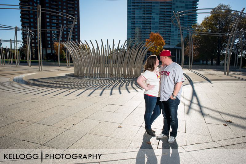 Scioto Fountain Engagement Session