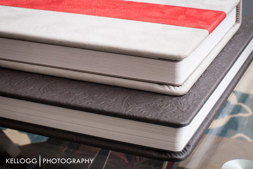 Two tone leather albums