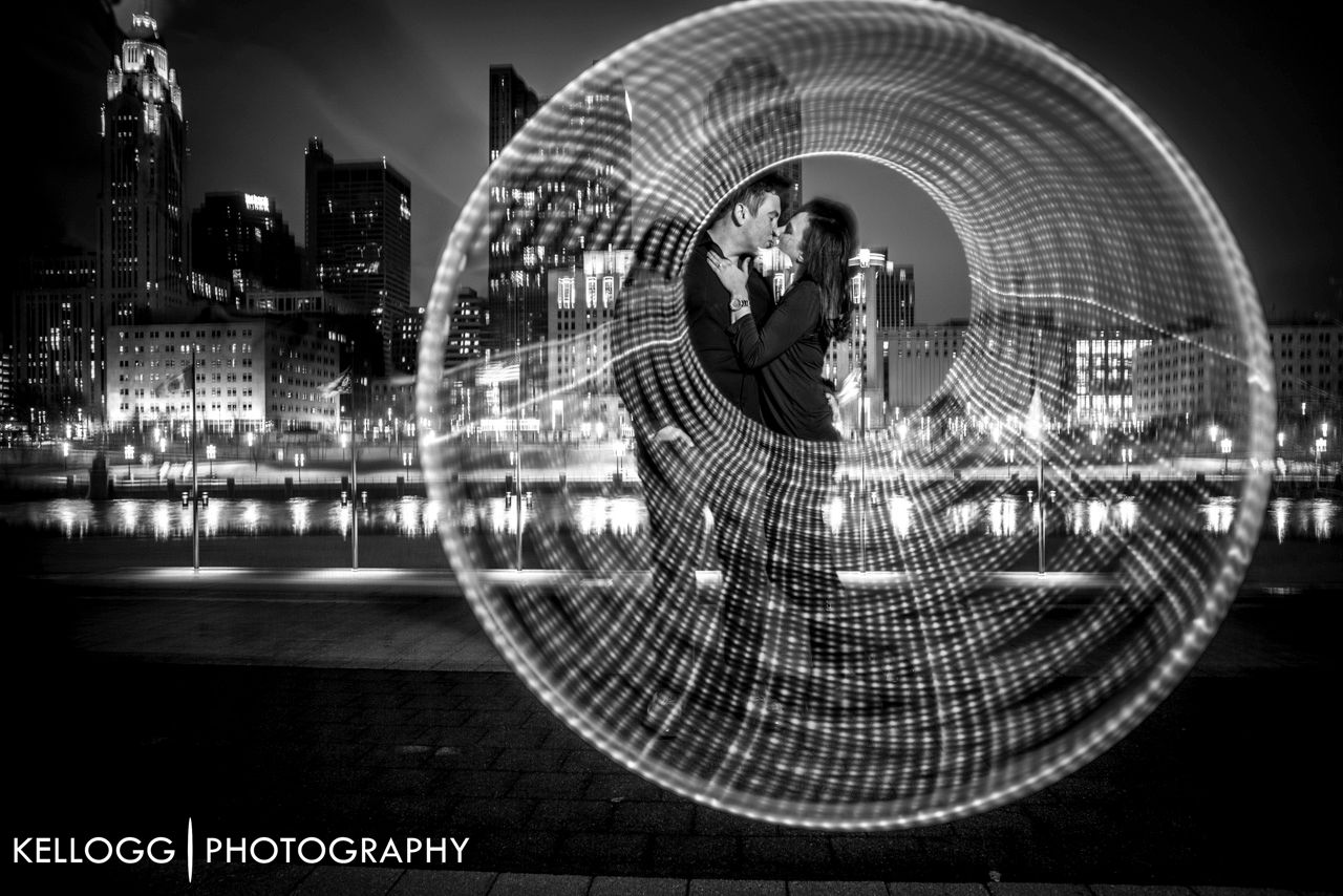 LED hoop Engagement Session Columbus Ohio 