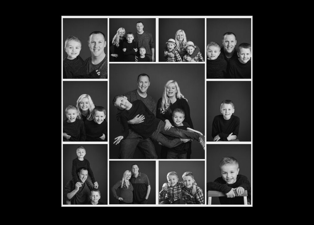 Columbus Ohio black and white family Portrait